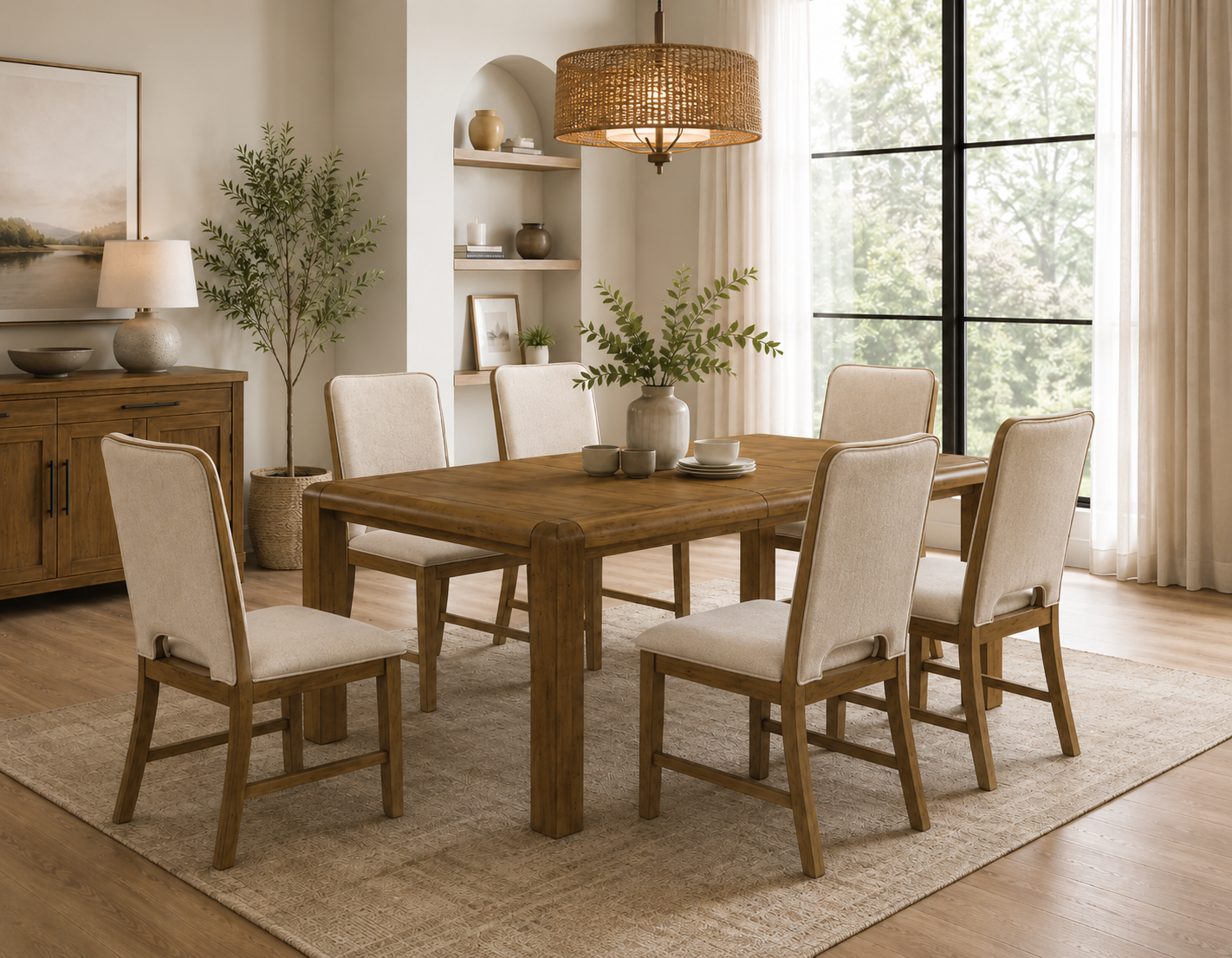 Cockrell Rustic Extension Dining Set