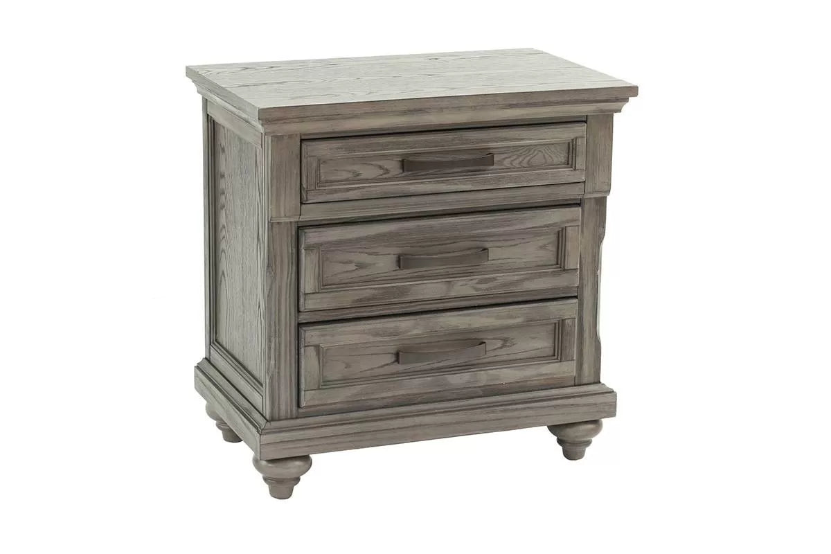 Gray Vintage Storage Bedroom Set