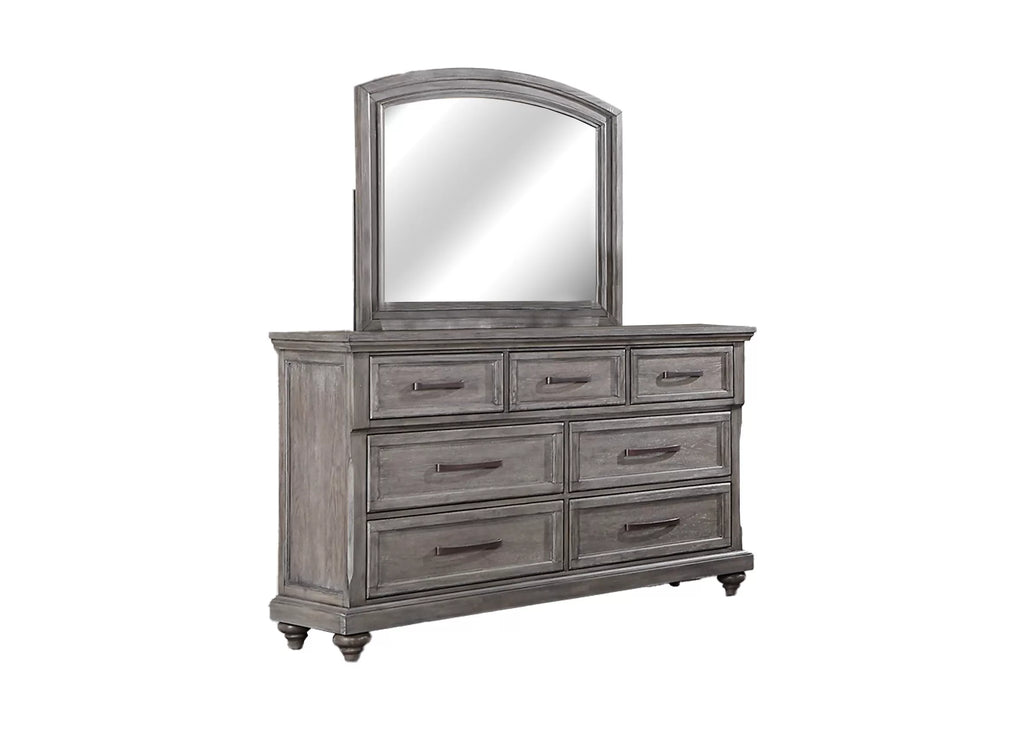 Gray Vintage Storage Bedroom Set