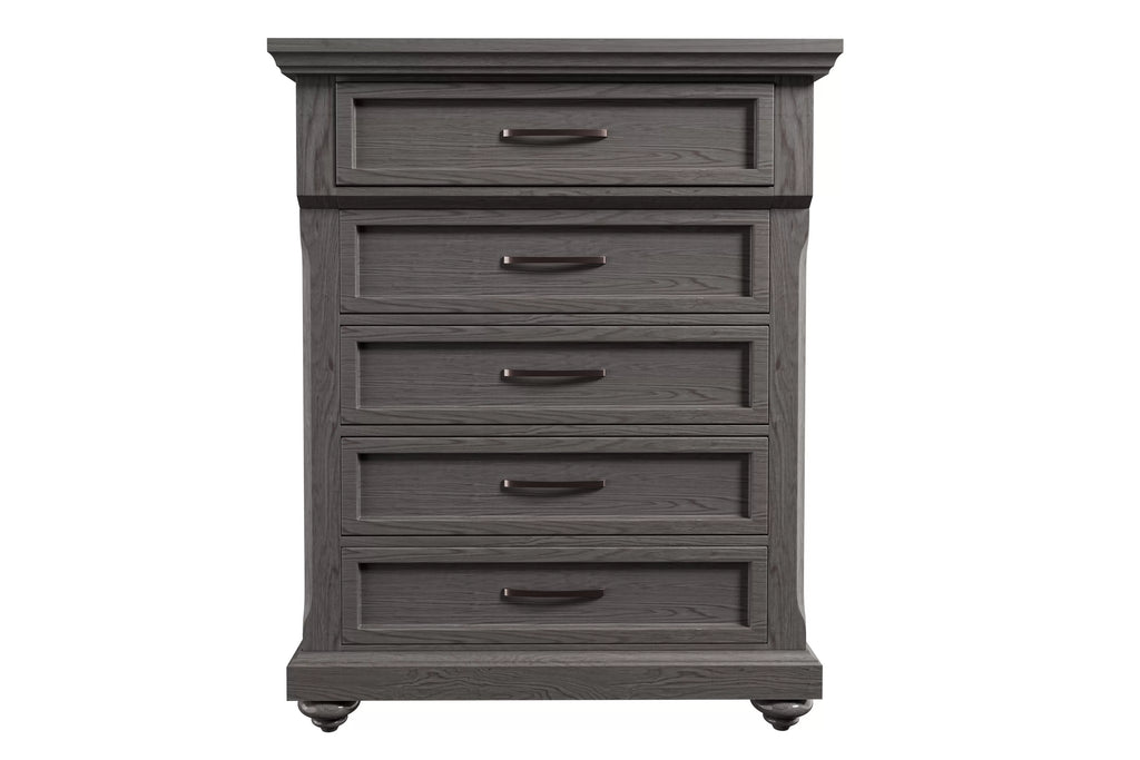 Gray Vintage Storage Bedroom Set