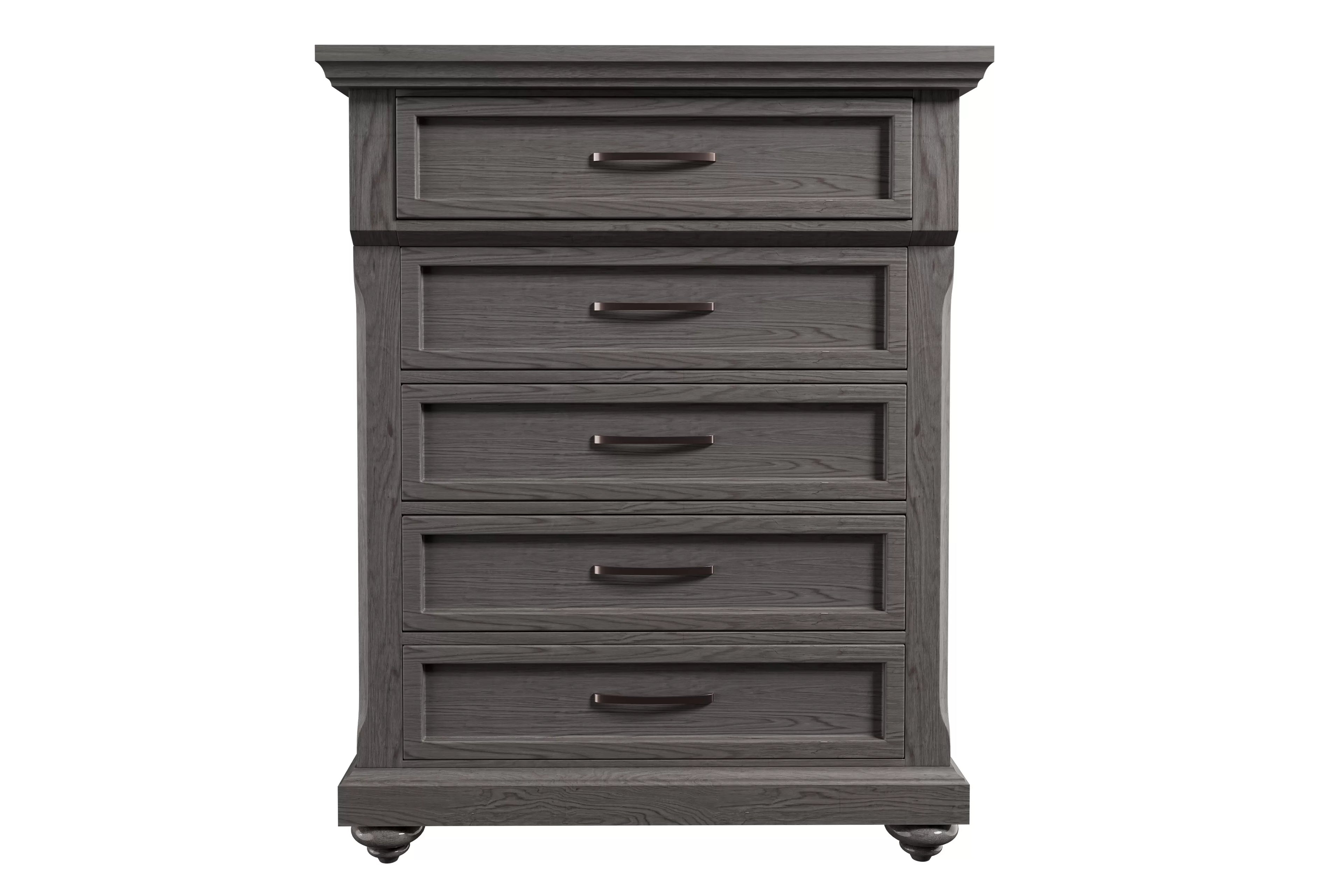 Gray Vintage Storage Bedroom Set