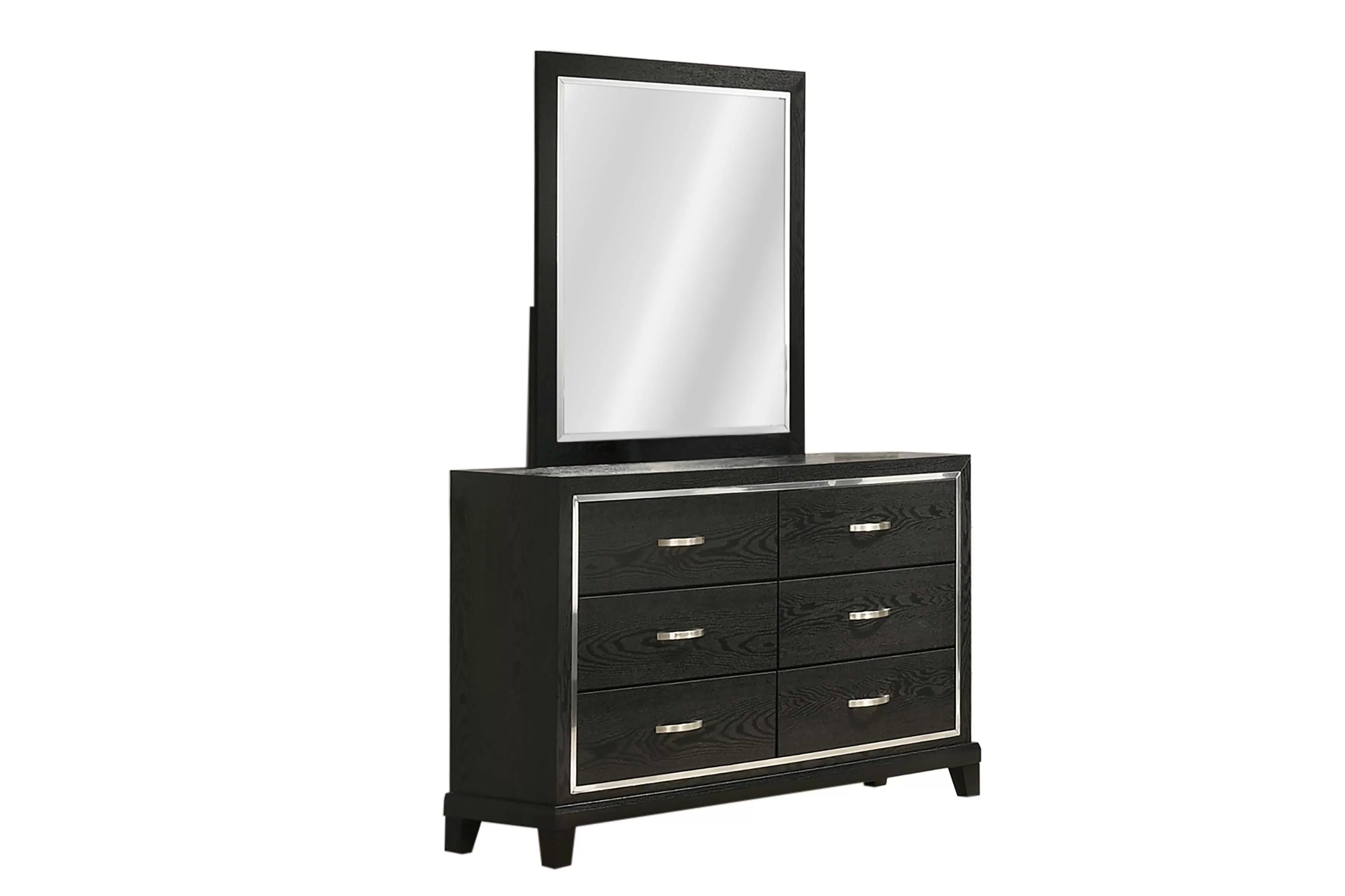 Black Bedroom Set + LED