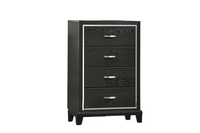 Black Bedroom Set + LED