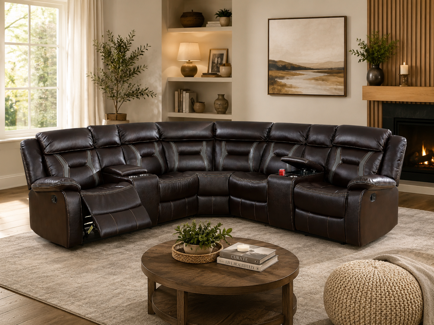 Reclining Sectional with Console