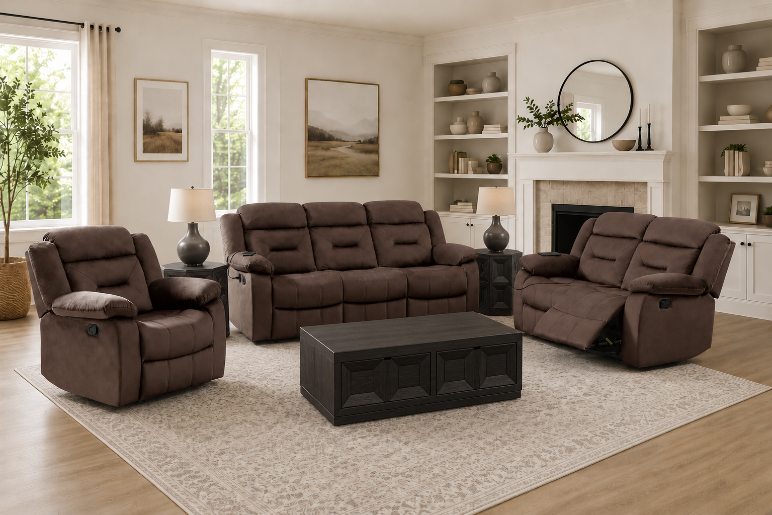 Reclining Sofa, Loveseat & Recliner Set
