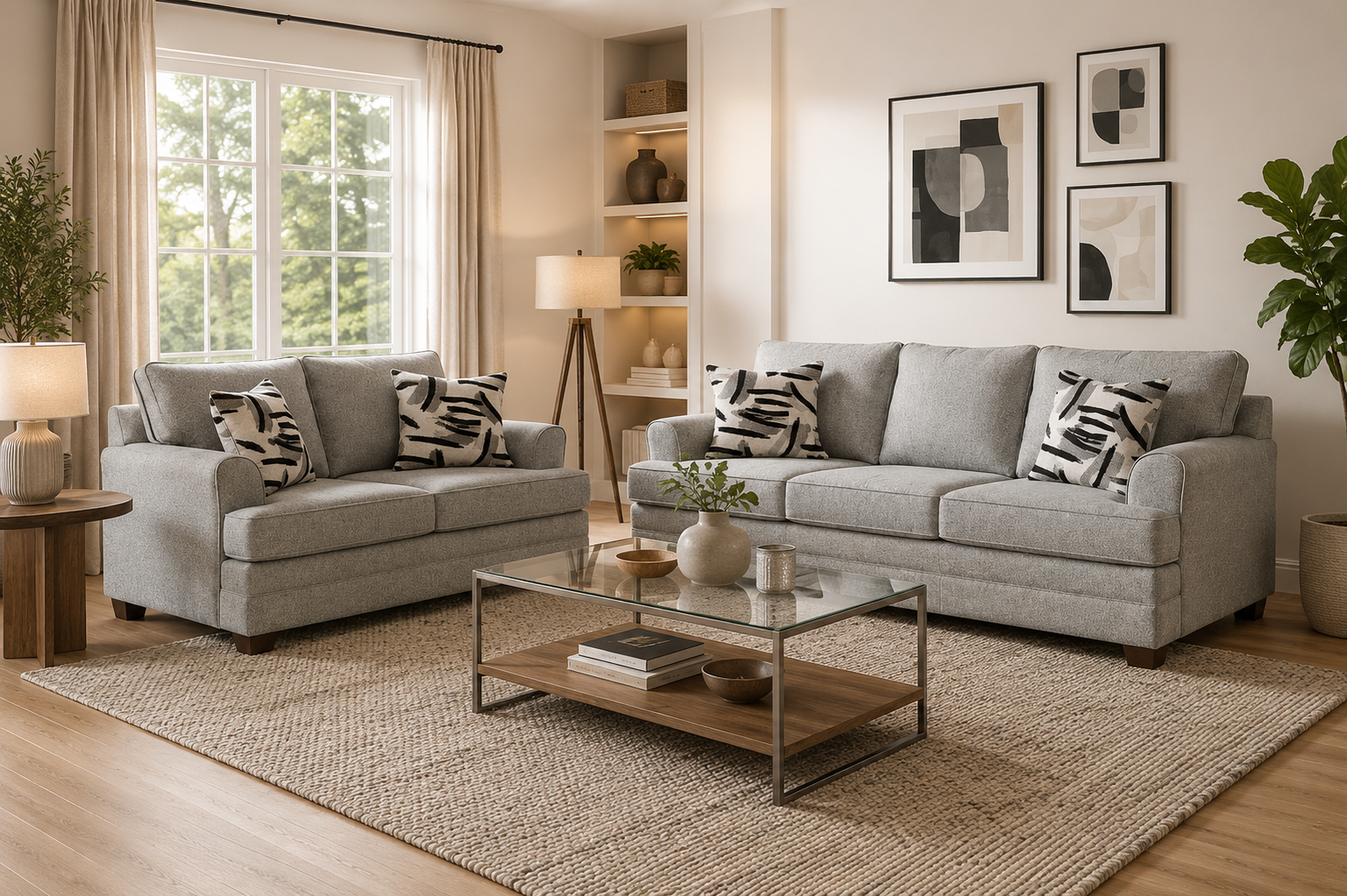 Lucille Sofa & Loveseat Set