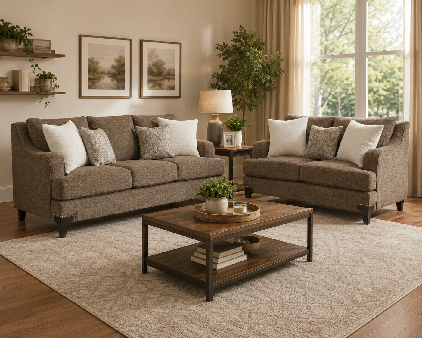 Serena Sofa & Loveseat Set