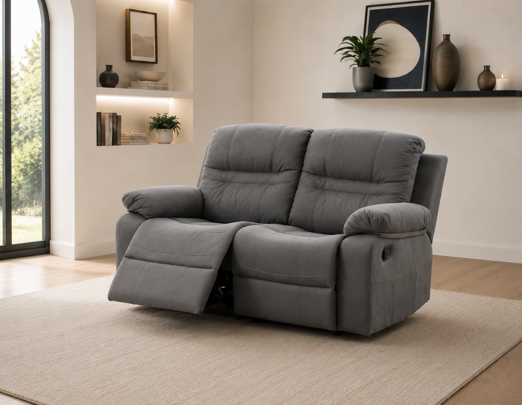 Slate Blue Reclining Sofa & Loveseat
