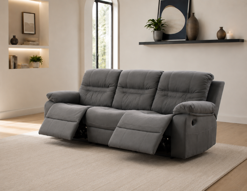 Slate Blue Reclining Sofa & Loveseat